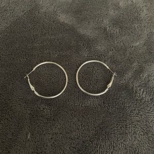 silver hoop earrings